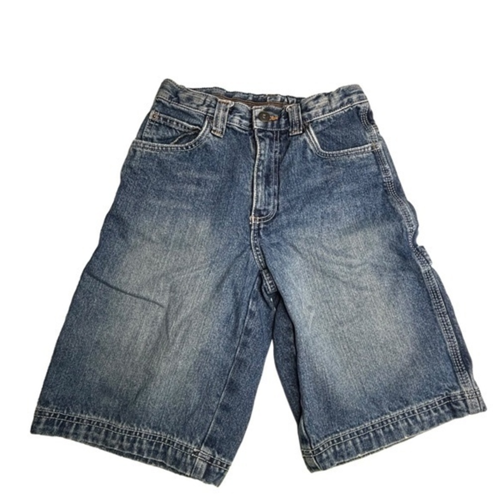 Cherokee Boys Jean Shorts Size 10 Medium‎ Denim Blue Wash Carpenter Cargo